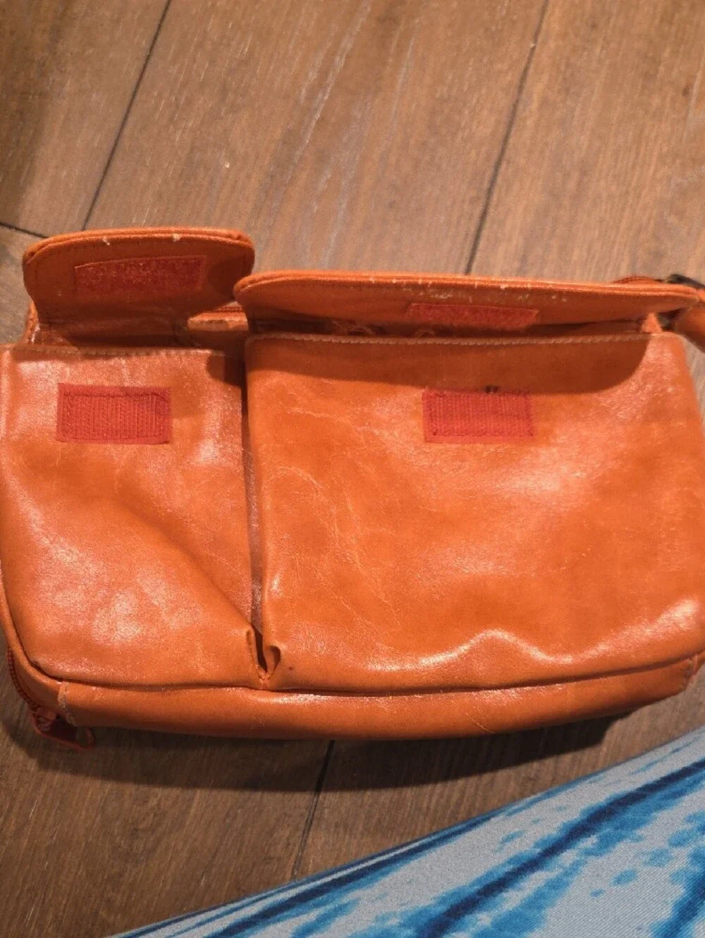 Rosetti Cognac Brown Leather Wristlet Clutch